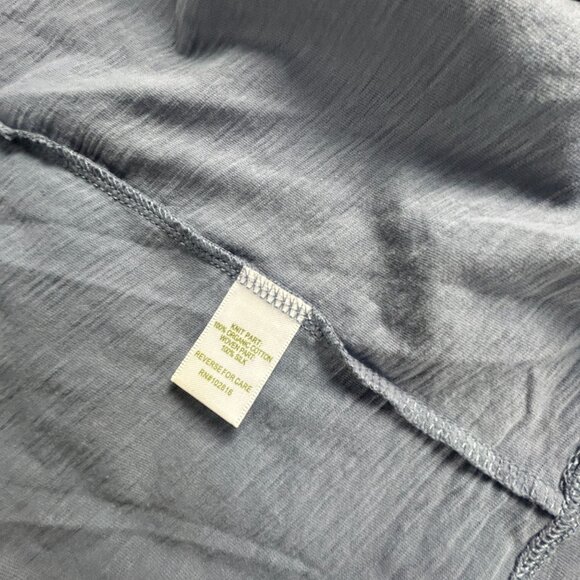 Garnet Hill Womens XL Gray Draped Front Cardigan Sweater Knit Organic Cotton - Picture 4 of 8